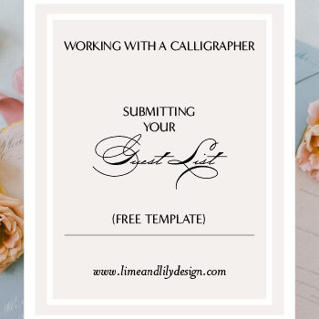 Submitting your guest list to your calligrapher