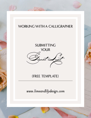 Submitting your guest list to your calligrapher