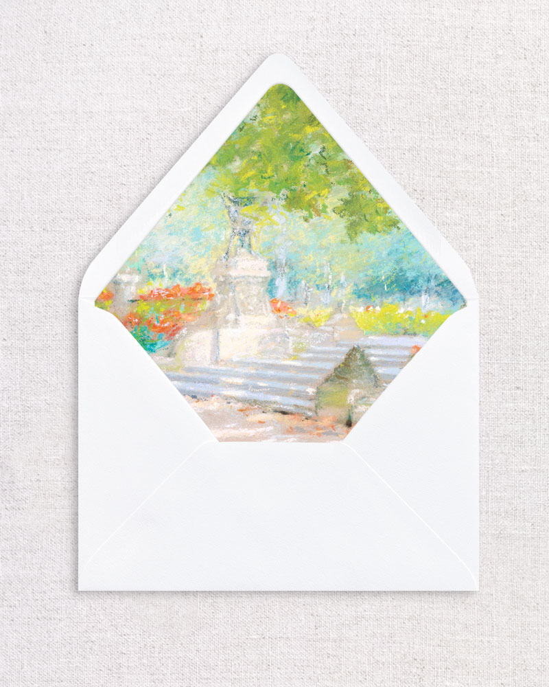 Lined Envelopes | Custom Venue Watercolor Liner