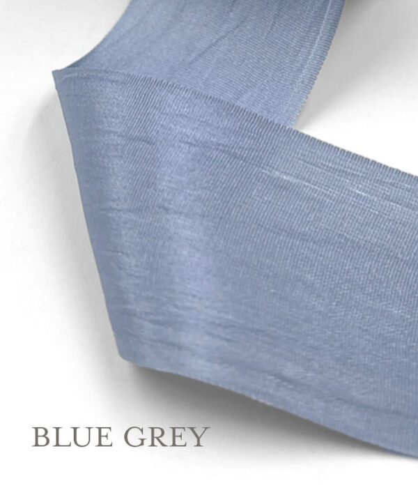 BLUE GREY SILK RIBBON