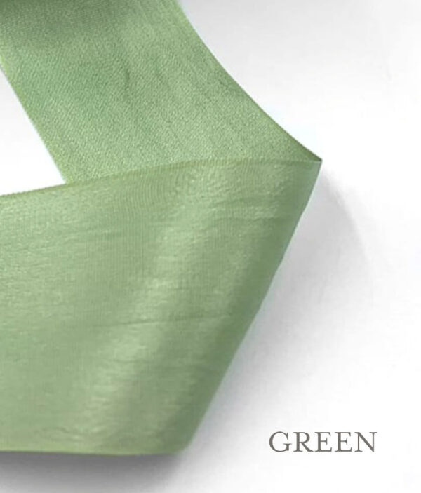 LIGHT GREEN SILK RIBBON