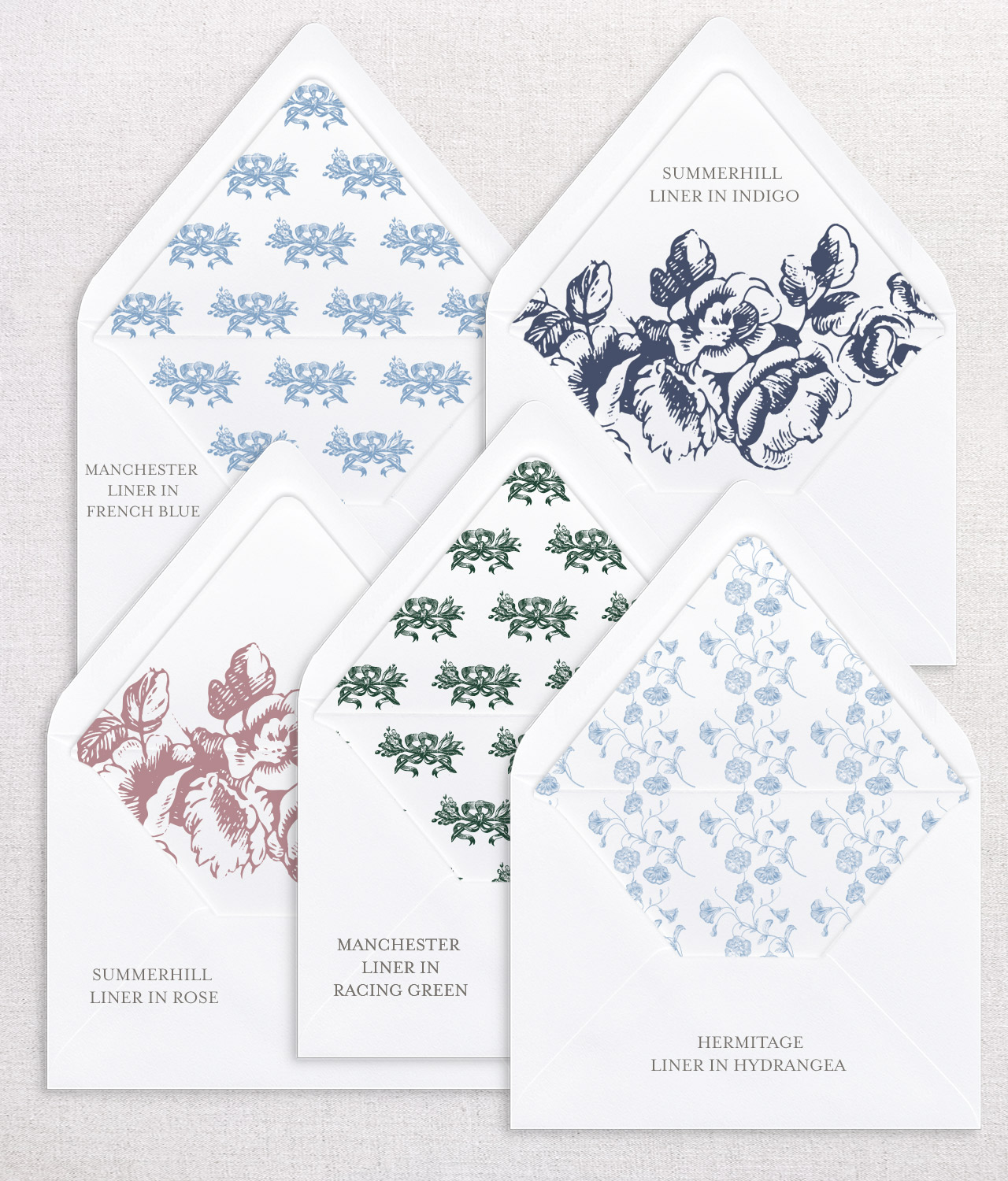 Monogram Envelope Liner — Rock Candie Designs Custom Wedding
