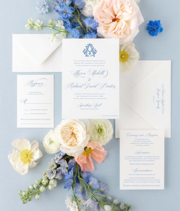 Monogram Semi-Custom Wedding Invitation Suite