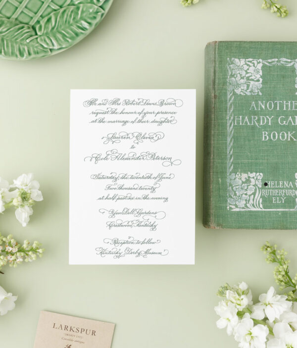 SUPER FLOURISHED CALLIGRAPHY INVITATION