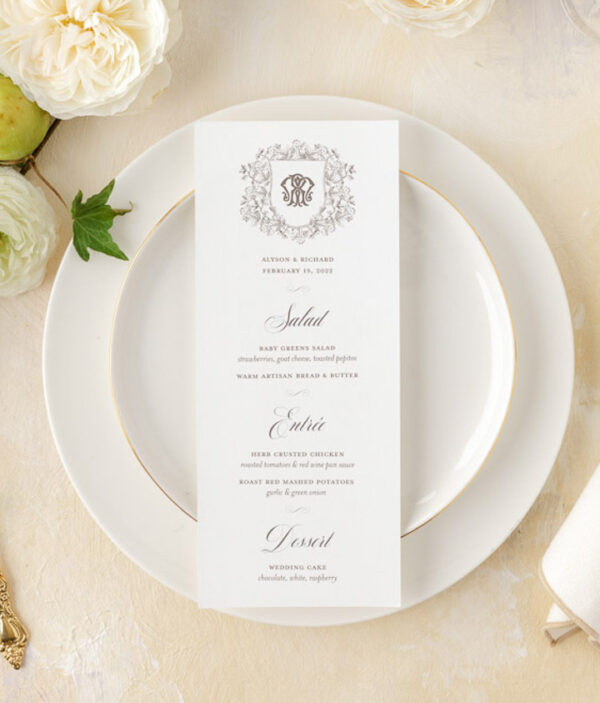 FLORAL CREST MENUS