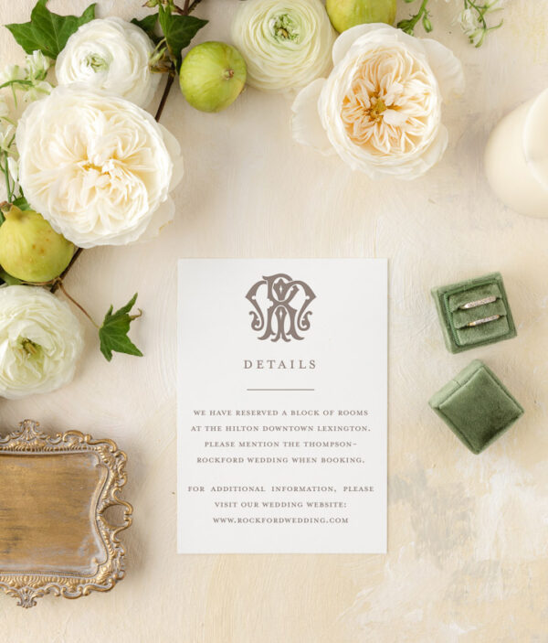 MONOGRAM DETAILS CARD