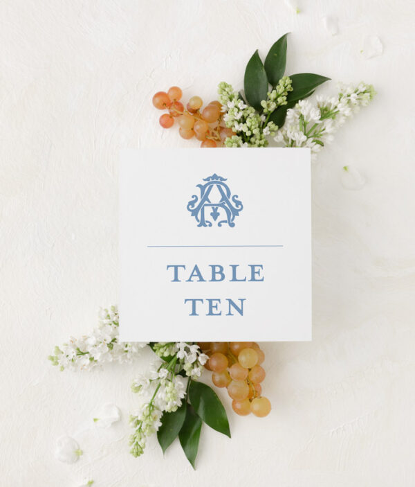 MONOGRAM TABLE NUMBERS