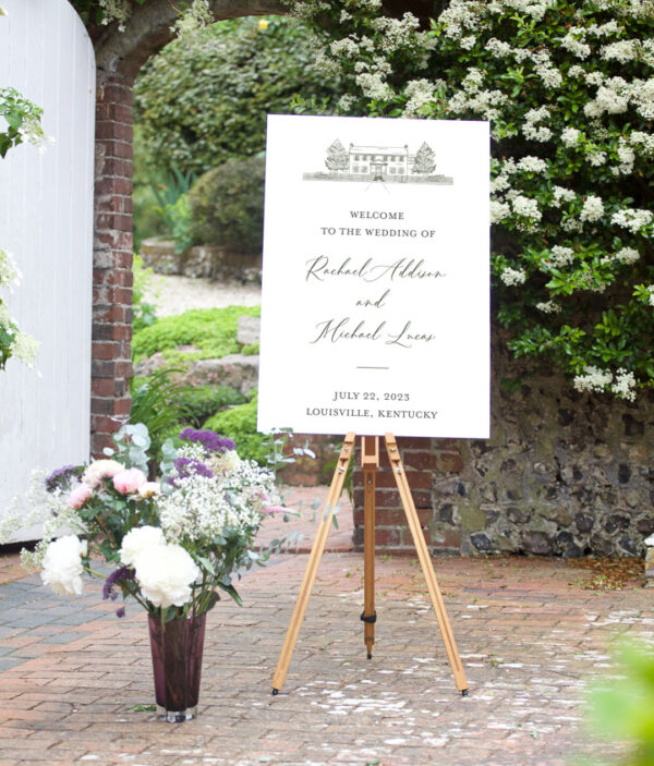 VENUE DRAWING WELCOME SIGN