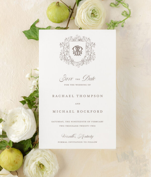 Floral Crest Collection Save the Date