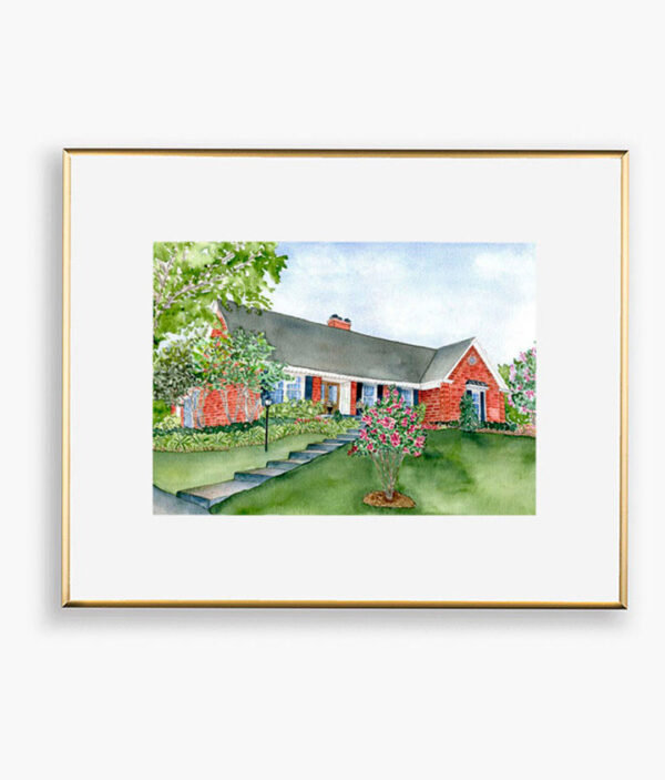 Watercolor House Portrait