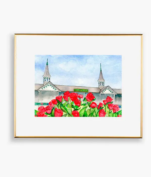 Watercolor Venue Painting of Churchill Downs