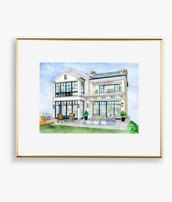 Watercolor House Portrait
