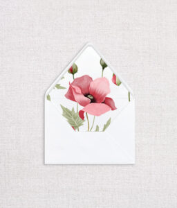 Pink Poppy Envelope Liner