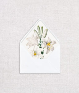 White Lillies Envelope Liner