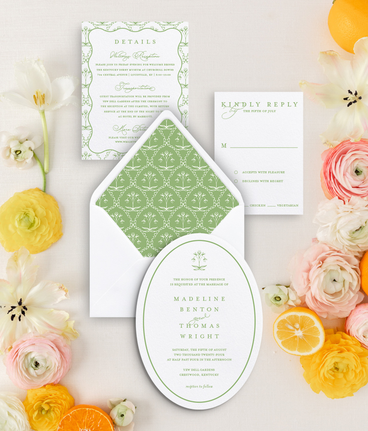 Block Pattern Semi-Custom Invitation Suite