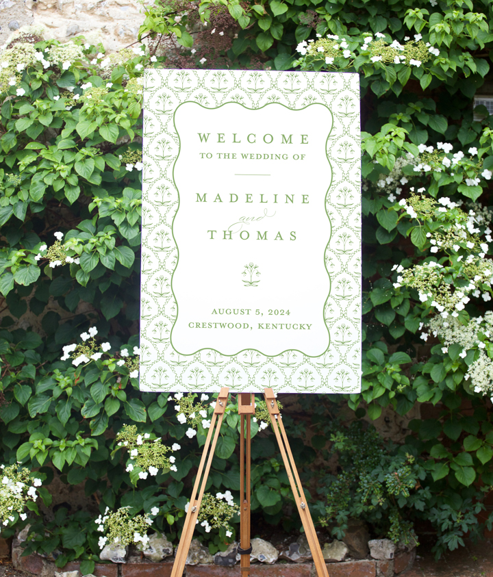 Block Pattern Collection Welcome Sign