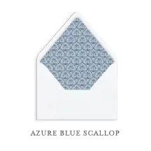 The Collection Guide 176 SEMI-CUSTOM-ENVELOPE-LINERS-AZURE-BLUE-SCALLOP