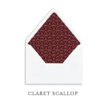 The Collection Guide 178 SEMI-CUSTOM-ENVELOPE-LINERS-CLARET-SCALLOP