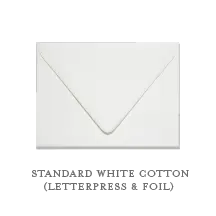 The Collection Guide 168 SEMI-CUSTOM-ENVELOPES-WHITE-COTTON